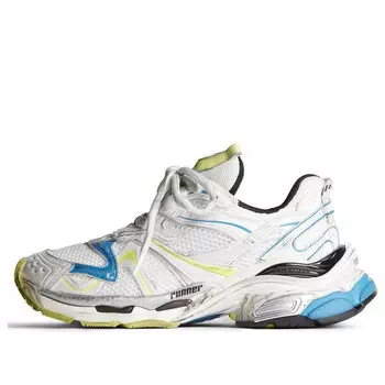 Кроссовки runner 2.0 sneakers 'white yellow and blue mesh and polyurethane' Balenciaga, белый