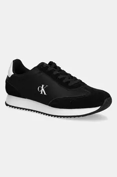 Кроссовки Runner Laceup MG с нейлоновыми вставками Calvin Klein Jeans, черный