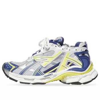 Кроссовки runner sneakers 'white blue yellow mesh and nylon' Balenciaga, белый