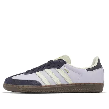Кроссовки samba og 'silver dawn aurora black' Adidas, серебряный