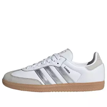 Кроссовки samba og 'white silver metallic grey' Adidas, белый