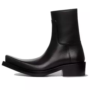 Кроссовки santiago booties 'black matte calfskin' Balenciaga, черный