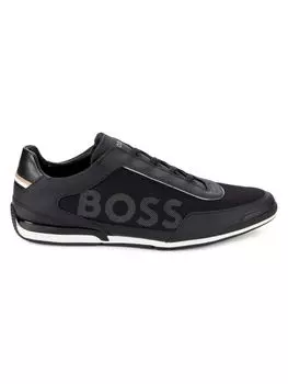 Кроссовки Saturn с логотипом Boss, черный