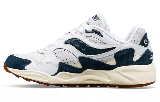 Кроссовки saucony Grid Shadow 2 'Ivy Prep - White Navy', белый/синий
