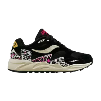 Кроссовки Saucony Wmns Grid Shadow 2 Black Pink Leopard, черный