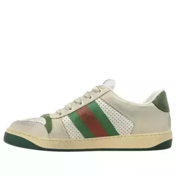 Кроссовки screener distressed 'green orange' Gucci, белый
