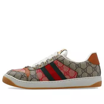 Кроссовки screener gg canvas sneakers 'hibiscus red beige' Gucci, красный