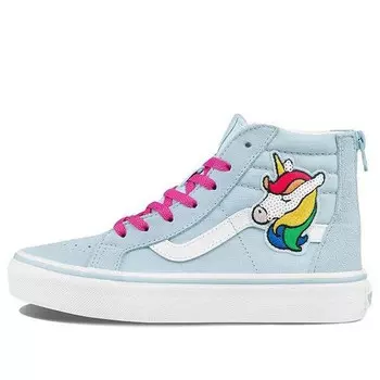 Кроссовки sk8-hi k blue light blue Vans, голубой