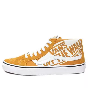 Кроссовки sk8-mid reissue logo 'yellow white' Vans, желтый