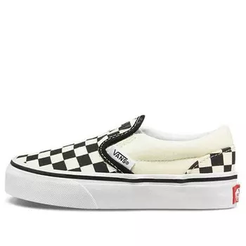 Кроссовки slip-on 'checkerboard' Vans, белый