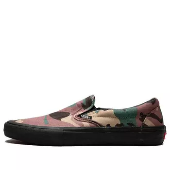 Кроссовки slip on pro sneakers multicolor camouflage Vans, камуфляж