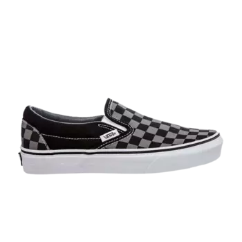Слипоны Vans в клетку, черный/серый
