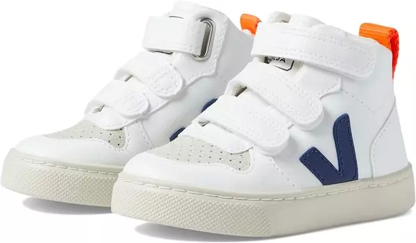 Кроссовки Small V-10 Mid CWL VEJA, цвет White/Cobalt/Orange/Fluo