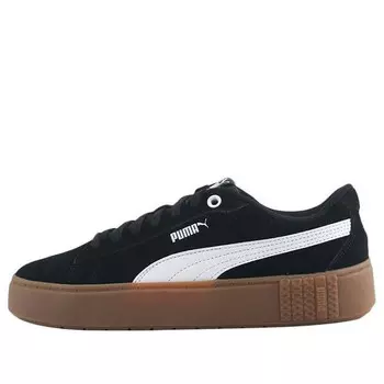 Кроссовки smash platform v2 suede 'black gum' Puma, черный
