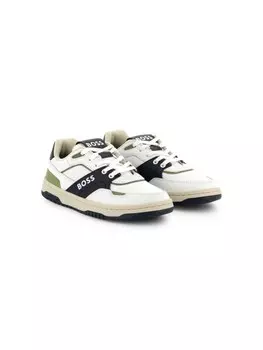 Кроссовки со вставками BOSS Kidswear, белый