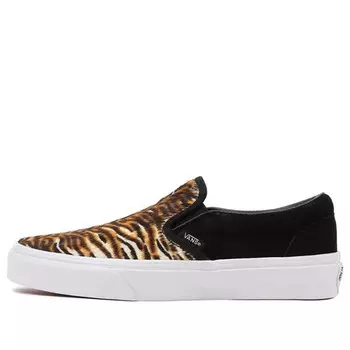 Кроссовки soft suede classic slip-on 'black yellow' Vans, черный