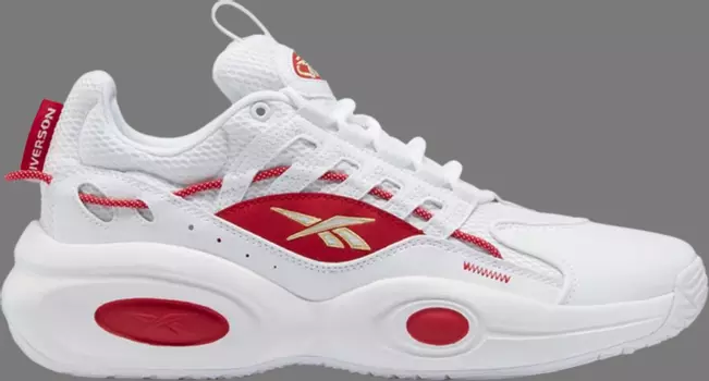 Кроссовки solution mid 'white vector red' Reebok, белый