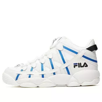 Кроссовки spaghetti mid baeketball shoes white/blue Fila, белый