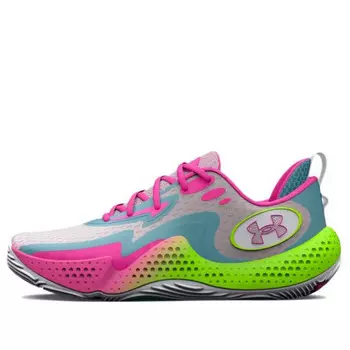 Кроссовки spawn 5 'white lime pink' Under Armour, серый