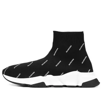 Кроссовки speed trainer 'black white' Balenciaga, черный