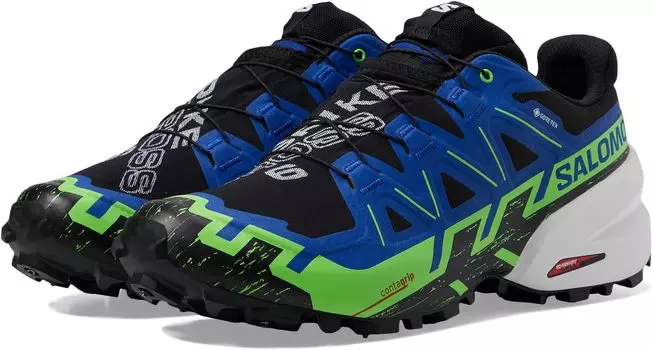 Кроссовки Spikecross 6 GTX Salomon, цвет Black/Surf The Web/Green Gecko