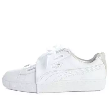 Кроссовки suede heart crush white Puma, белый