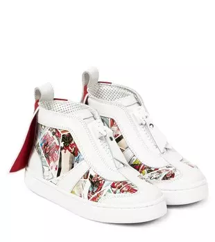 Кроссовки Super Loubi из кожи с принтом Christian Louboutin, разноцветный