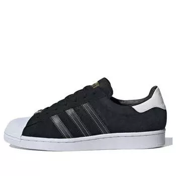 Кроссовки superstar 'black suede' Adidas, черный