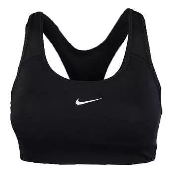 Кроссовки swoosh medium-support 1-piece pad sports bra Nike, черный