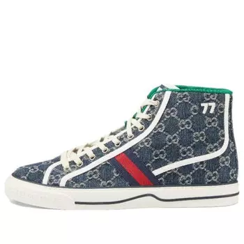 Кроссовки tennis 1977 high 'denim' Gucci, синий
