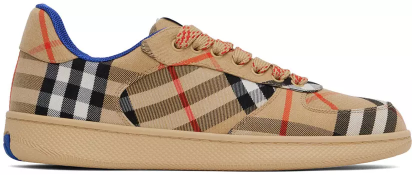 Кроссовки Terrace в клетку Tan Burberry