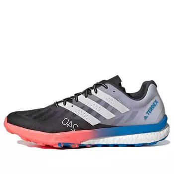 Кроссовки terrex speed ultra trail 'black turbo' Adidas, черный