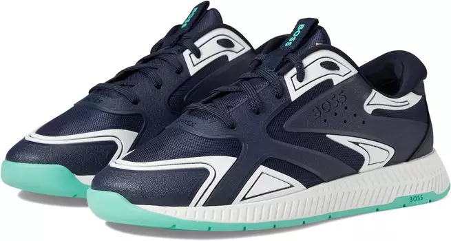 Кроссовки Titanium Thermal Mesh Tonal Running Sneakers BOSS, цвет Pebble Grey/Whale Blue