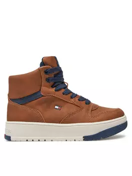 Кроссовки Tommy Hilfiger Mid Cutlace-Up Sneaker T3X9-33641-1351 M, коричневый