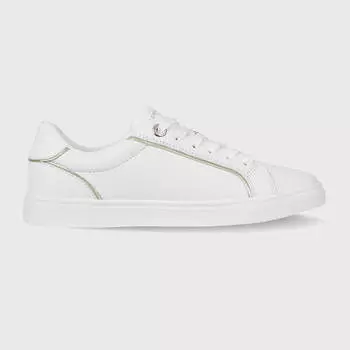 Кроссовки Tommy Hilfiger Signature Leather, белый/золотой