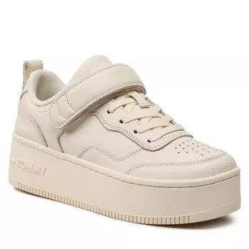 Кроссовки Tommy Jeans VelcroFlatform, экрю