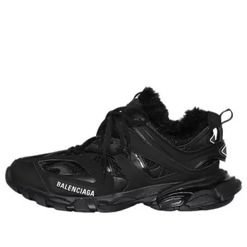 Кроссовки track sneaker 'faux fur black' Balenciaga, черный