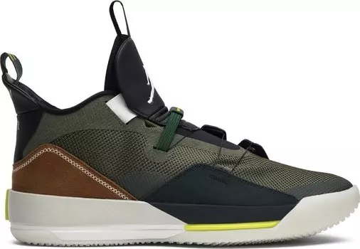 Кроссовки Travis Scott x Air Jordan 33 NRG Army Olive, зеленый