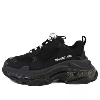 Кроссовки triple s sneaker 'clear sole - black' Balenciaga, черный