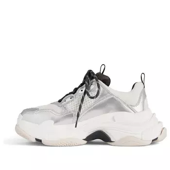 Кроссовки triple s sneakers 'black white silver double foam and mesh' Balenciaga, белый
