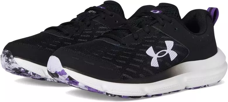 Кроссовки Under Armour Charged Assert 10, цвет Black/Black/Salt Purple