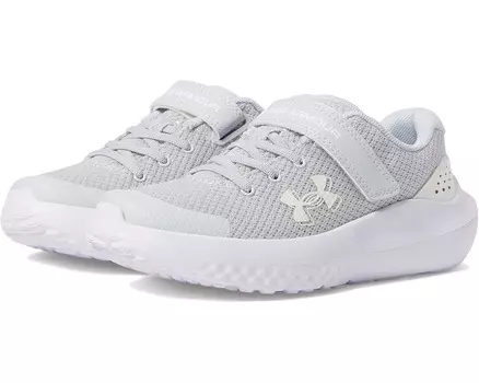 Кроссовки Under Armour Kids Surge 4 Alternate Closure, цвет Halo Gray/White/Iridescent