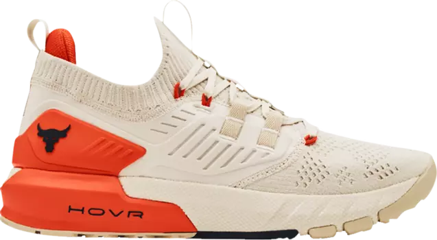 Кроссовки Under Armour Project Rock 3 Summit White Rogue Orange, белый