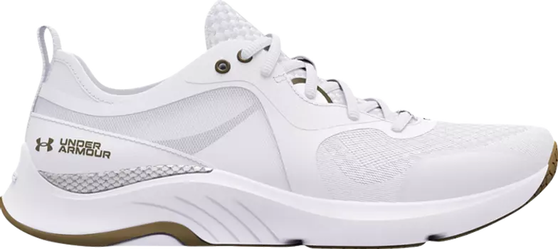 Кроссовки Under Armour Wmns HOVR Omnia Metallic White Metallic Gold Luster, белый