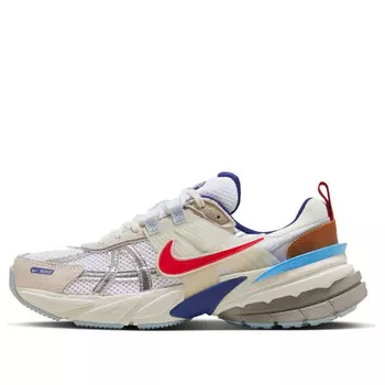 Кроссовки v2k run 'metallic silver gym red deep royal blue' Nike, серебряный