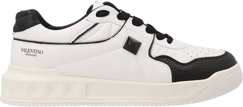 Кроссовки Valentino One Stud Low White Black, белый