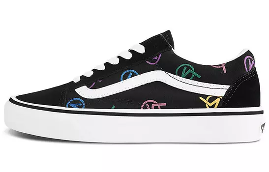 Кроссовки Vans Old Skool Black Colored Logo 'Black White'