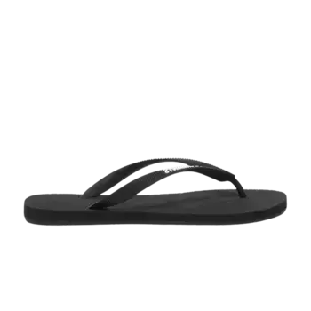Кроссовки Vetements All-Over Logo Printed Flip Flops Black, черный