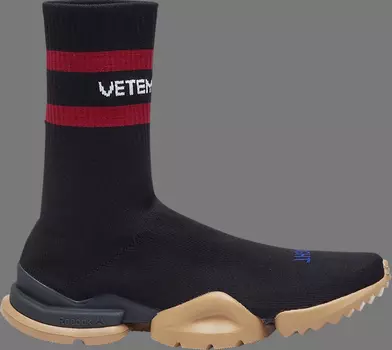 Кроссовки vetements x sock pump 'black red' Reebok, черный