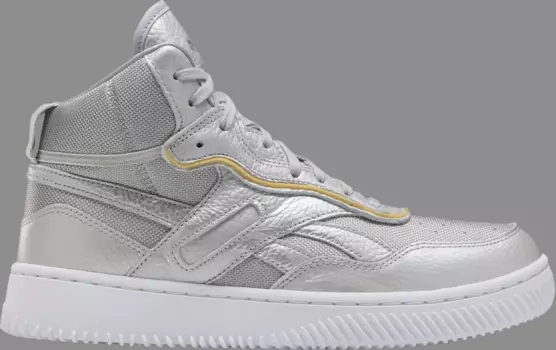 Кроссовки victoria beckham x dual court mid 2 'silver metallic' Reebok, серебряный